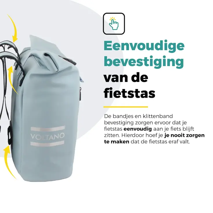 Voltano Dubbele Fietstas Rolltop E-bike Pro