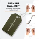 Bagagelabel – 4 stuks – Leer – Groen