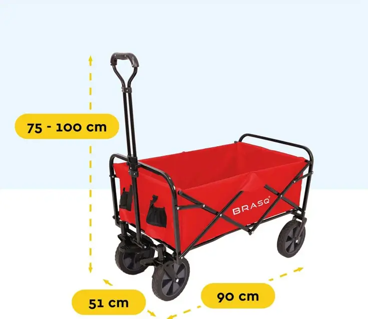 Bolderkar - Opvouwbaar -  80 KG