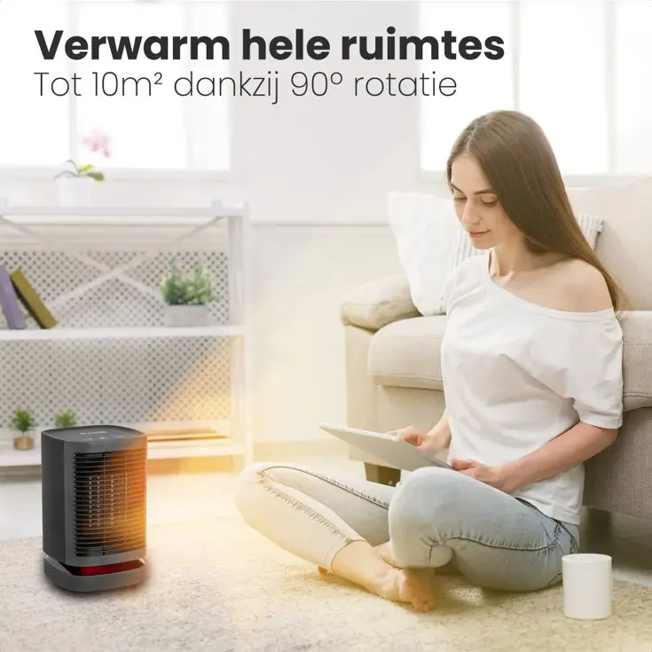 Ventilatorkachel – 950W – Zwart