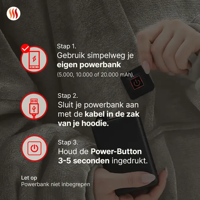 Seranova Elektrische Snuggle Hoodie Deken