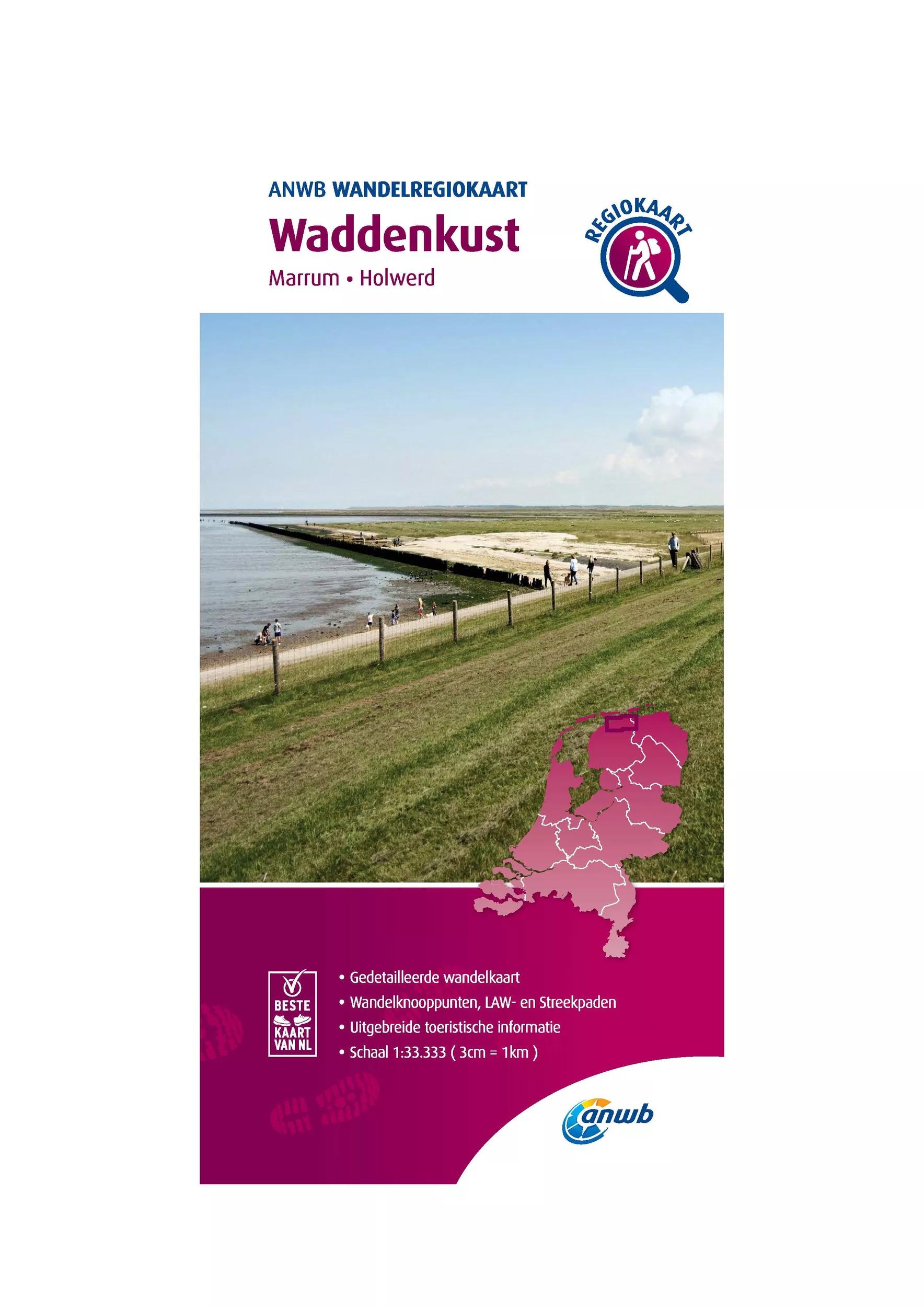 ANWB  Wandelkaart Waddenkust main product image