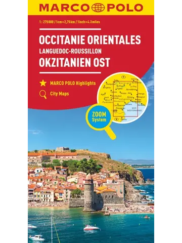 Wegenkaart Occitanië Oost