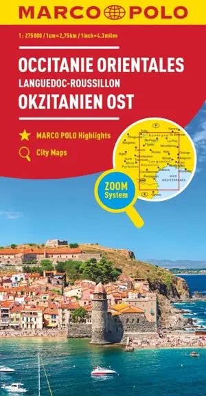 Wegenkaart Occitanië Oost