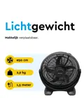 Vloerventilator 50 cm – 3 snelheden – kantelbaar
