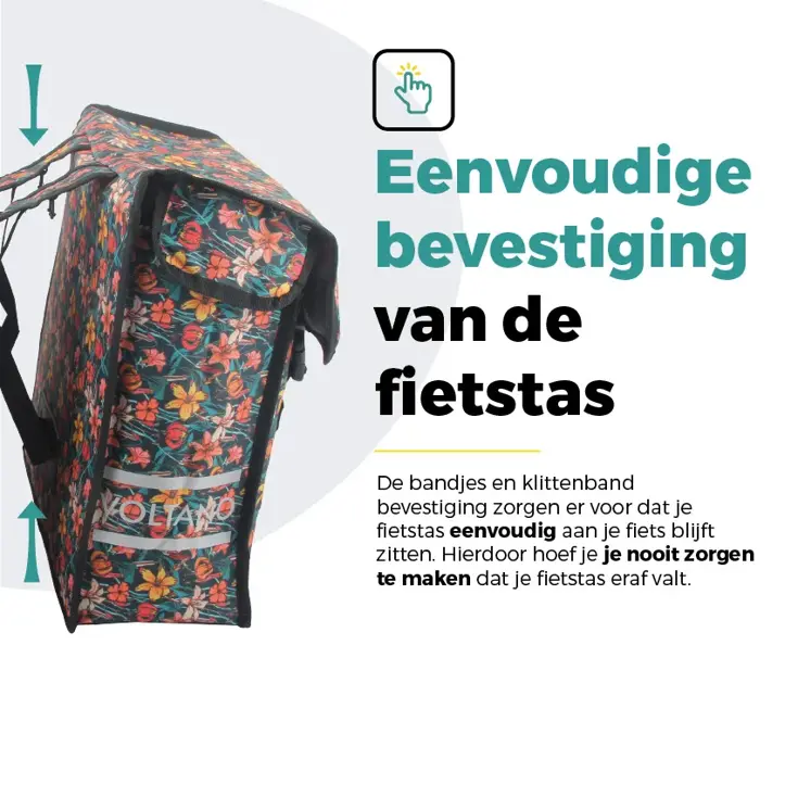 Voltano Dubbele Fietstas Floral Elegance