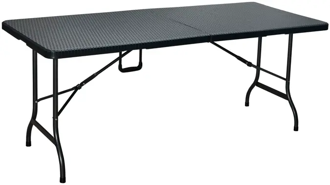 ERRO Klaptafel - 180cm - zwart - wicker