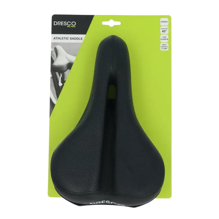 Zwart unisex ATB/MTB zadel met drukvermindering