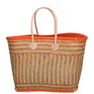Bozaka- Rieten Mand - Strandtas - aansnoerkoord