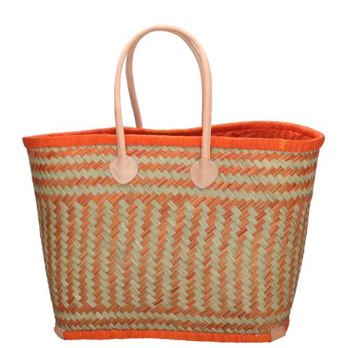 Bozaka- Rieten Mand - Strandtas - aansnoerkoord