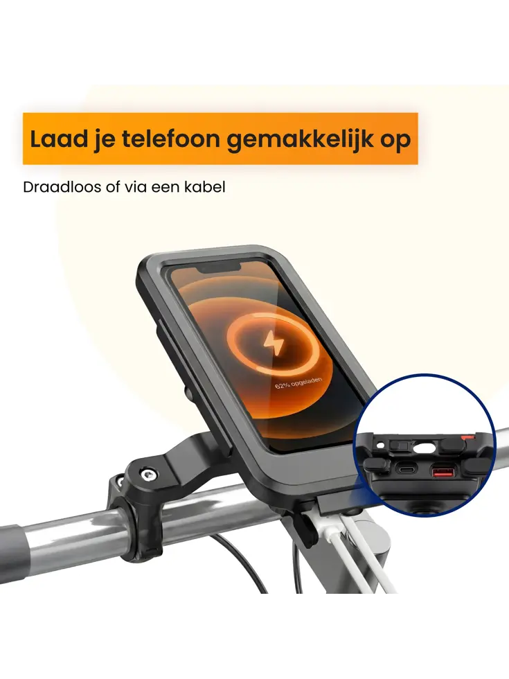 Telefoonhouder Fiets met Powerbank 5000 mAh