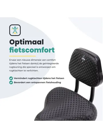 Voltano Fietszadel met Rugleuning