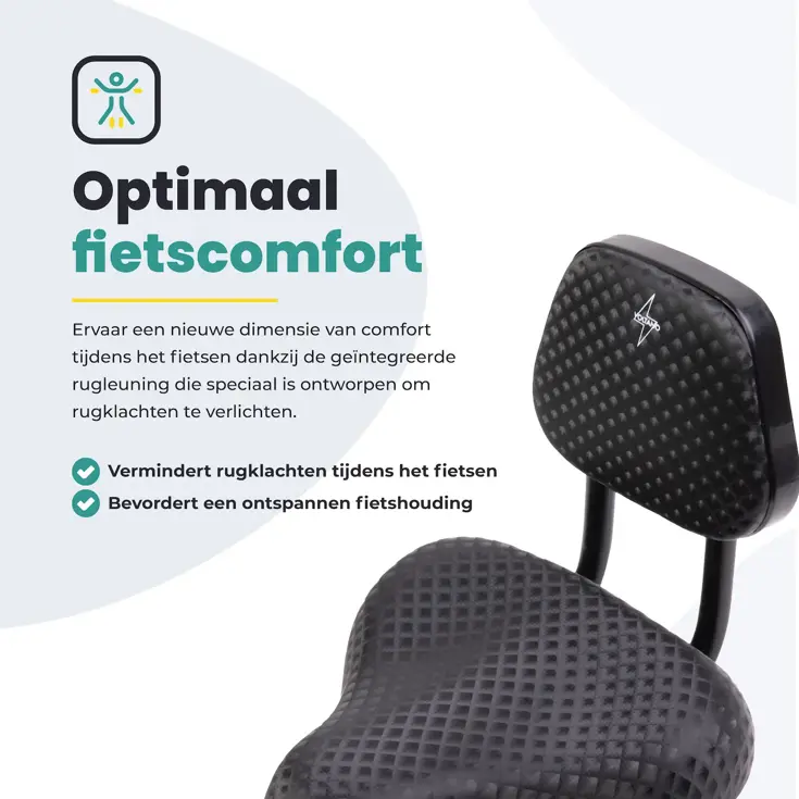 Voltano Fietszadel met Rugleuning