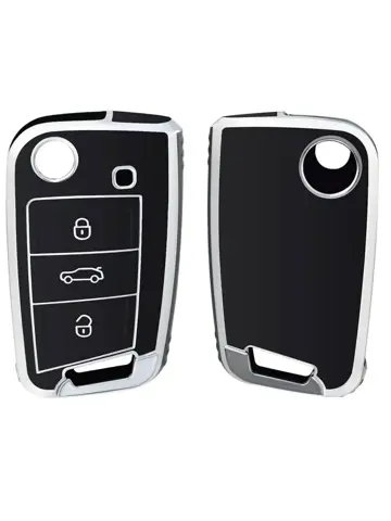 TPU Sleutelhoesje VW - Skoda - Seat Cupra zwart B3