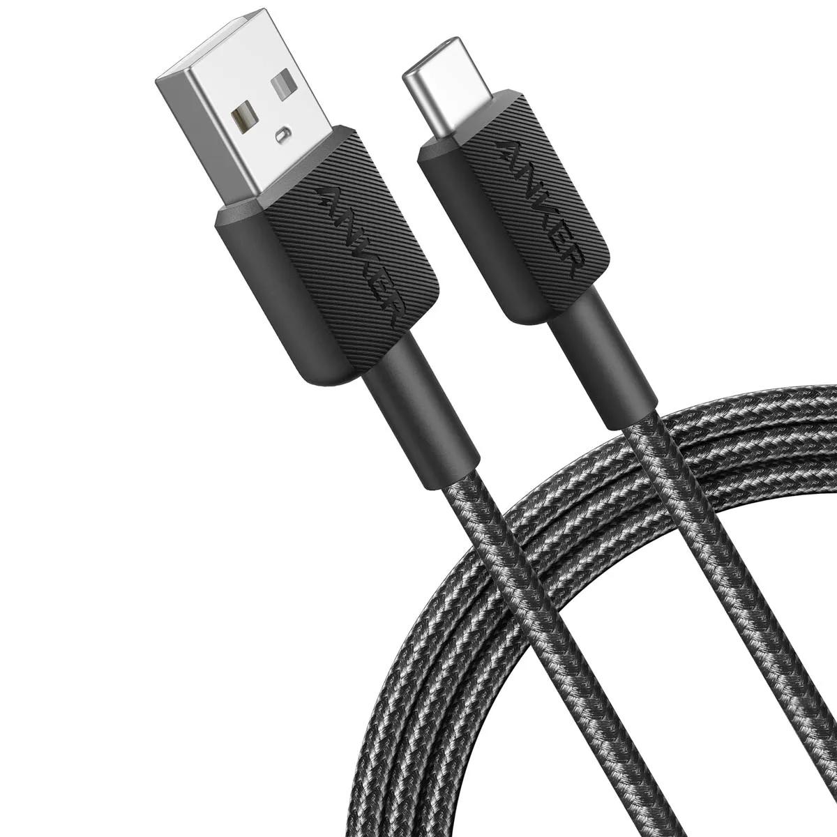 Anker  322 USB-A to USB-C Cable Nylon  Zwart main product image