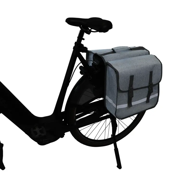Spatwaterdichte Dubbele Fietstas 36L Reflecterend