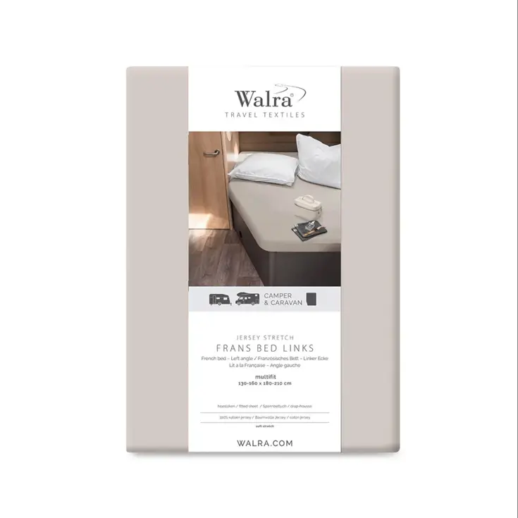 Jersey hoeslaken Frans bed links
