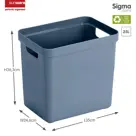 Sigma home - Opbergbox - 25L blauw - 4-delig