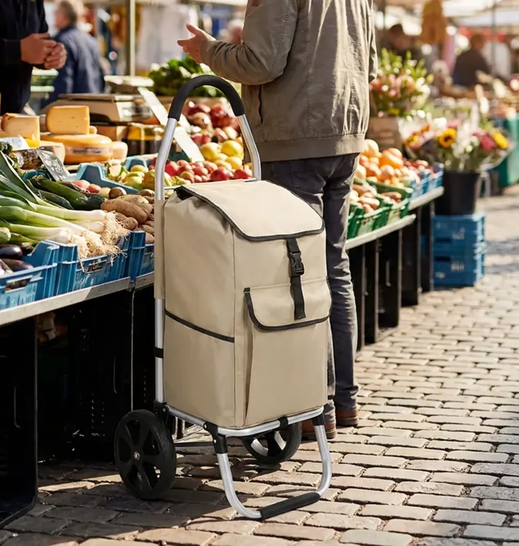 Boodschappenwagen 40L inklapbaar