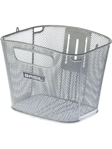 Basil Fietsmand Bold Front FM - zilver
