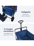 Bolderkar – Tot 120KG – 90L – Blauw
