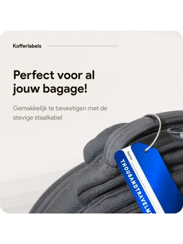 Aluminium Bagagelabel – 2 stuks – Blauw