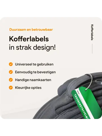 Aluminium kofferlabels – 4 stuks – Groen