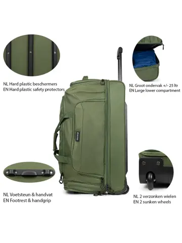 Reistas met wielen 96 Ltr