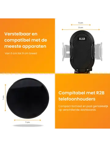 Telefoonhouders Auto Zuignap + Dashboardpad