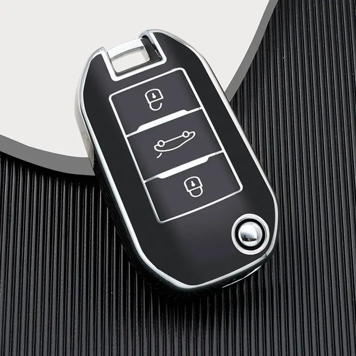 TPU Sleutelhoesje voor Citroën zwart A3