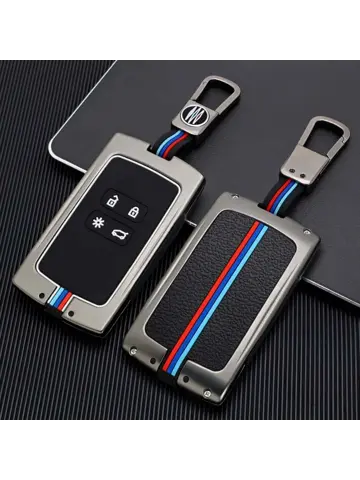 Metalen Sleutelhoesje voor Renault - Dacia grijs A