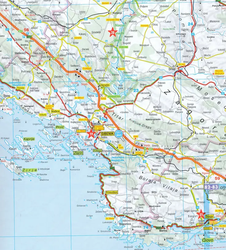 Wegenatlas Kroatië - Slovenië - Bosnië