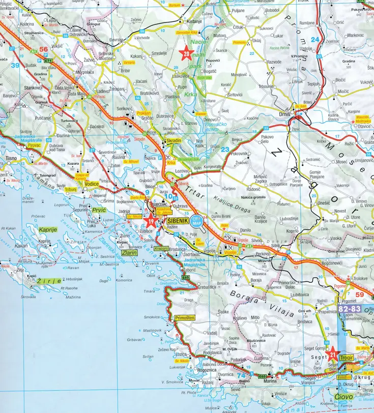 Wegenatlas Kroatië - Slovenië - Bosnië