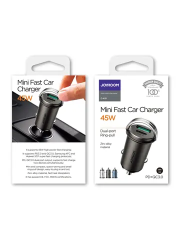Compacte Autolader - 45W - Zwart - Joyroom