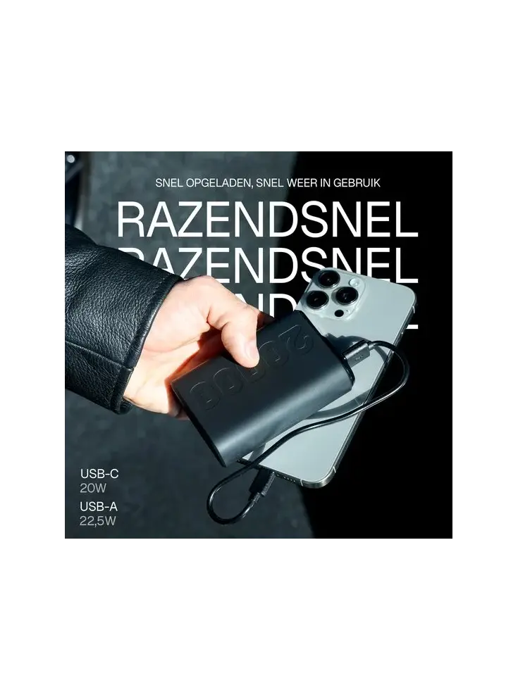 Snellader Powerbank 20000 mAh - 22.5W