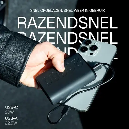 Snellader Powerbank 20000 mAh - 22.5W