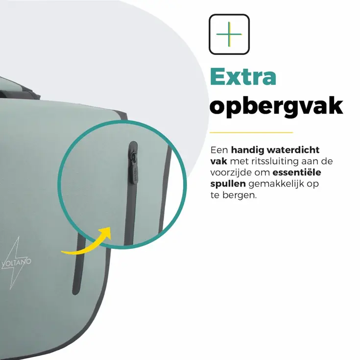 Voltano Dubbele Rolltop Fietstas 48 L