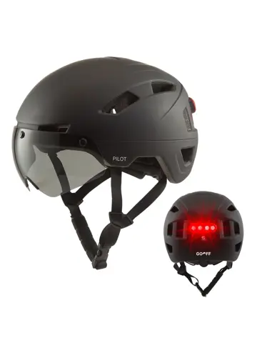 PILOT fietshelm met vizier NTA certif.