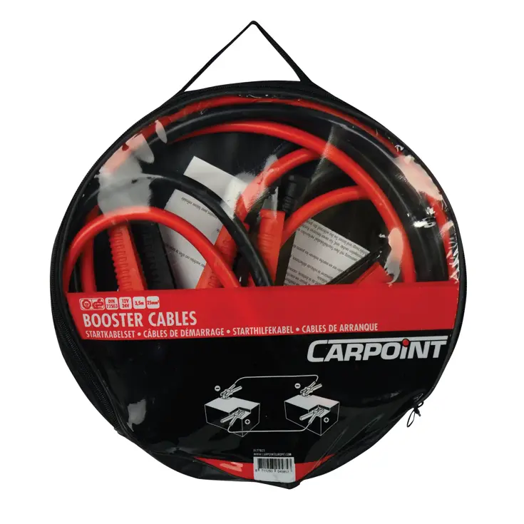 Startkabels 3,5m 25mm² voor 12/24 Volt accu's