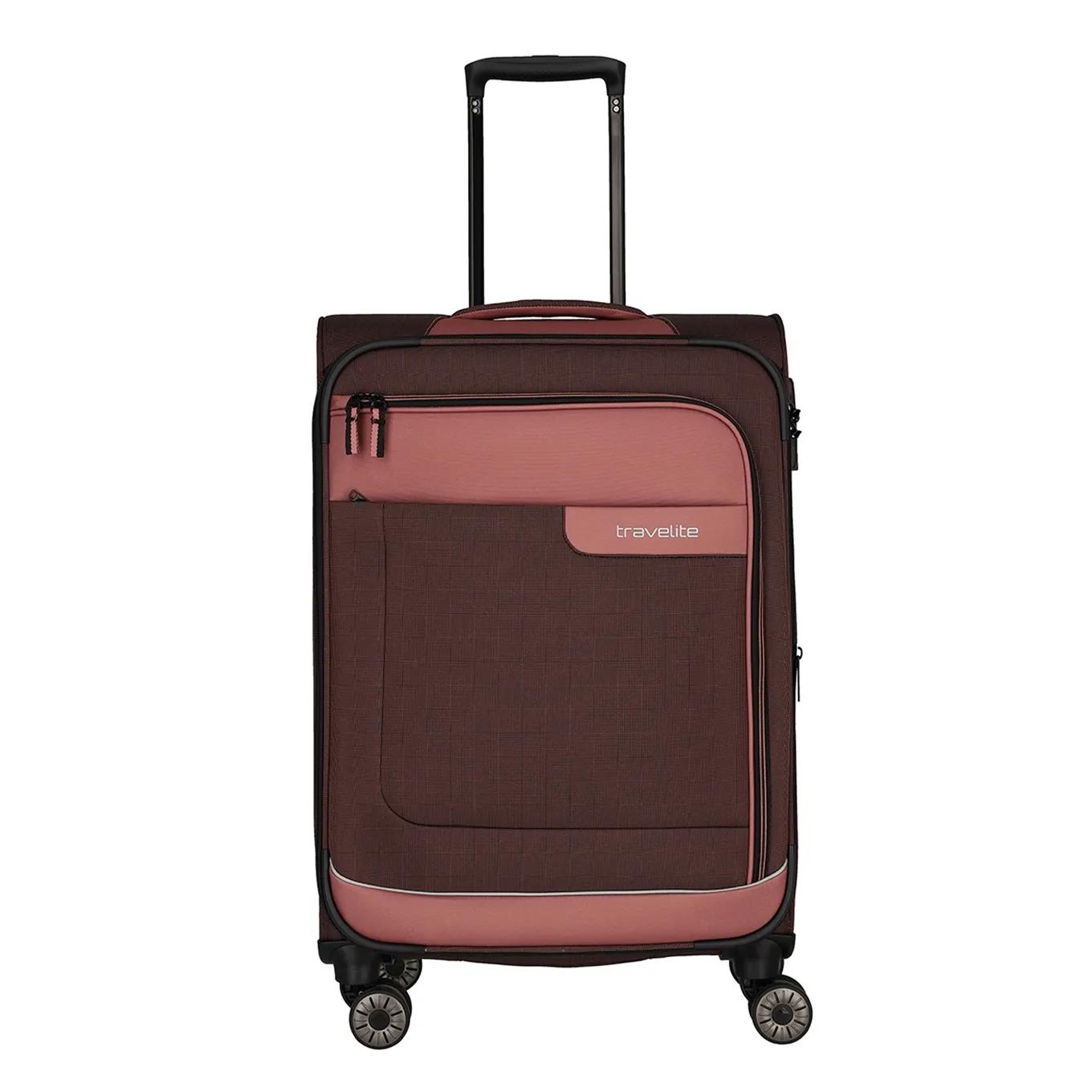 Travelite  4 wheel trolley m expandable Roze  Roze main product image