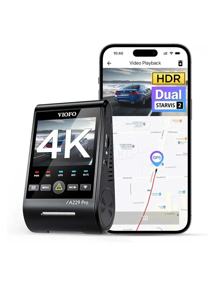 A229 Pro 1CH 4K Wifi GPS dashcam