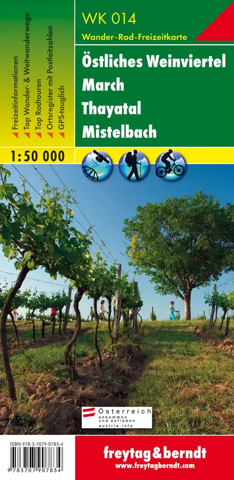 Wandelkaart WK014 Östliches Weinviertel
