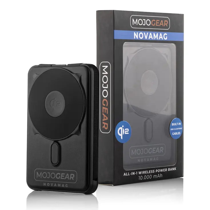 NovaMag Qi2 Powerbank 10.000mAh — Zwart