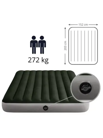 Luchtbed - Intex Downy - 2P - 152x203 + Pomp