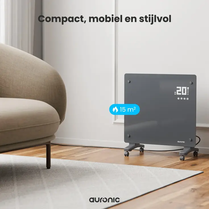 Convectorkachel – 1000W – Grijs