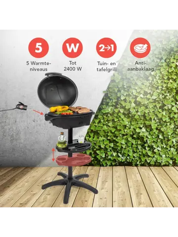 KitchenBrothers Elektrische BBQ – 2400W