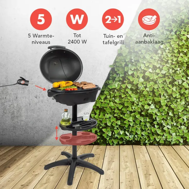KitchenBrothers Elektrische BBQ – 2400W