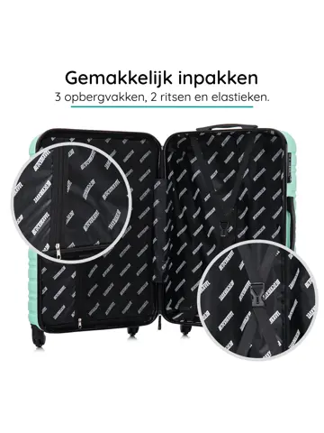 Reiskoffer M ABS 74L met TSA-slot en 360° wielen