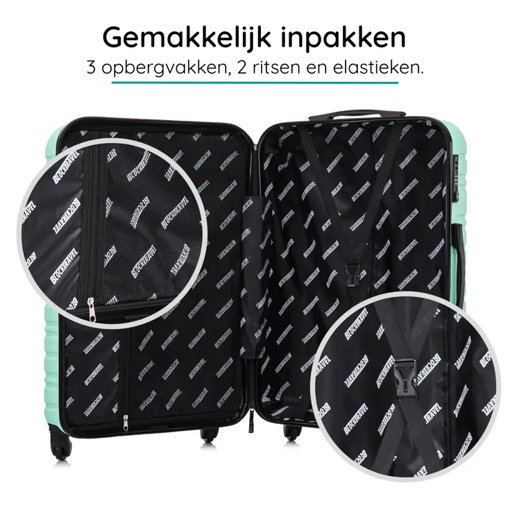 Reiskoffer M ABS 74L met TSA-slot en 360° wielen