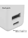 Oplader USB-C & USB - 20W